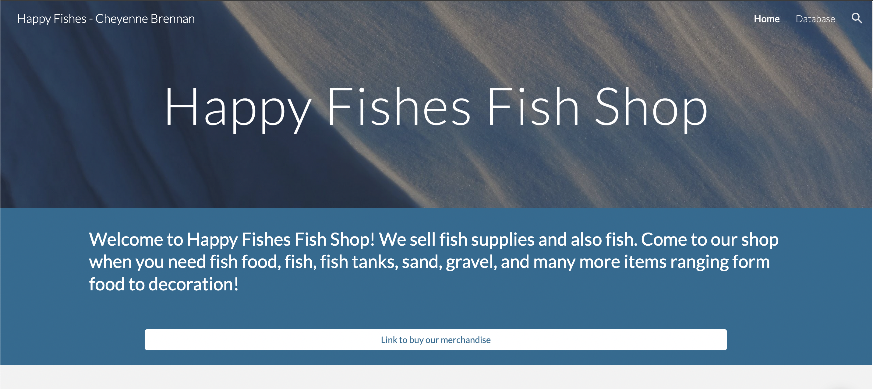 Happy Fishes Fish Shop site screenshot