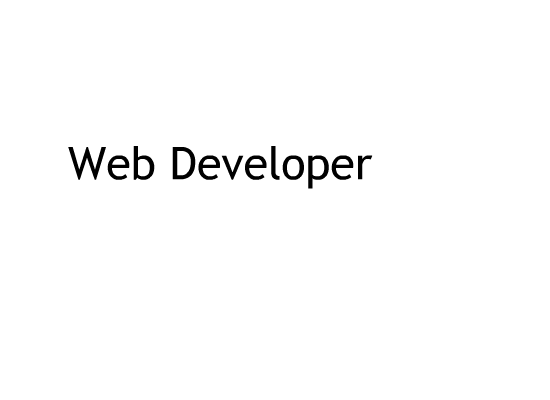 Text that says 'Web Developer' spins in a circle